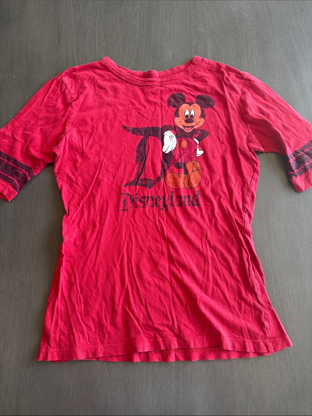 Disney Red Mickey Mouse Short Sleeve Tee